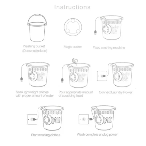 SmartMart® 3 In 1 Mini Washing Machine Portable Rotating washer SmartMart®