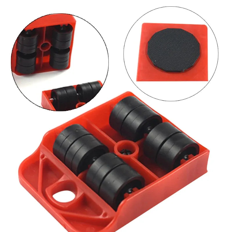 (5 in 1) Heavy Furniture Moving Tool Set - Sofa, Bed, Cabinet & Table Lifter with Sliders | Move Furniture Easily at Home